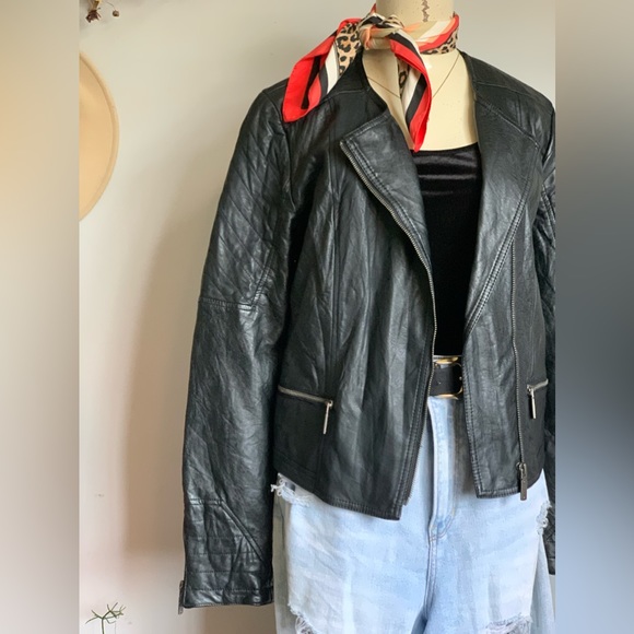 Pleather Biker Jacket - Picture 3 of 7